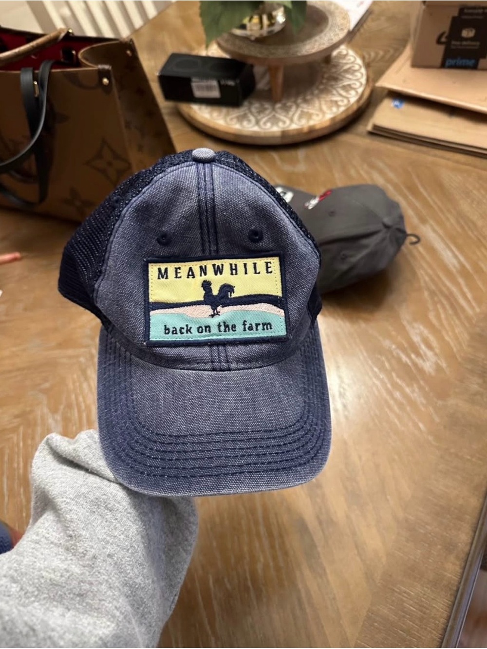 MEANWHILE "Back on the Farm" Denim-Style Trucker Hat